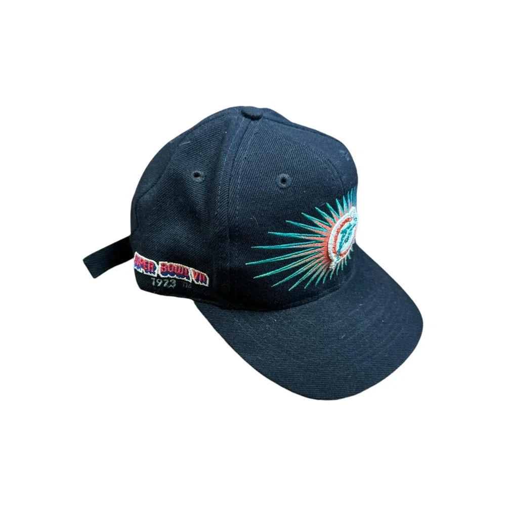 Vintage Miami Dolphins Strapback Back 2 Back Super Bowl Champs Cap 1973 1974 NFL